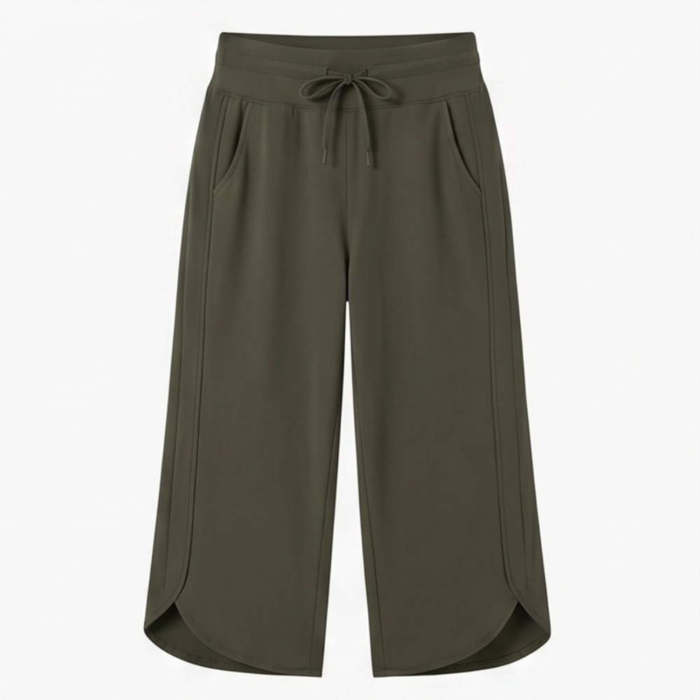Lunavia™ Wide-Leg Tulip-Hem Capri Pants with Pockets