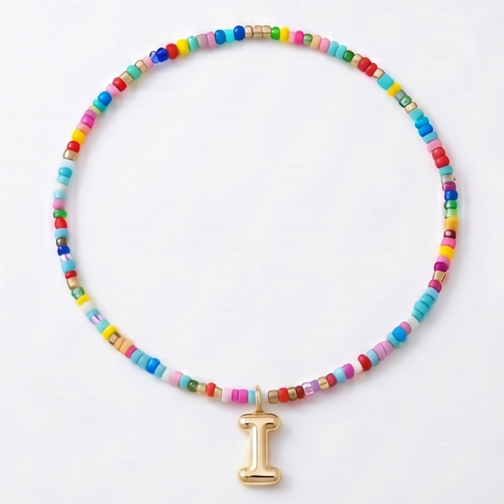 Liora™ Colorful Beaded Initial Necklace
