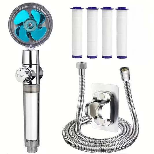 Turbelle™ - 360° Rotating High-Pressure Shower Head Set