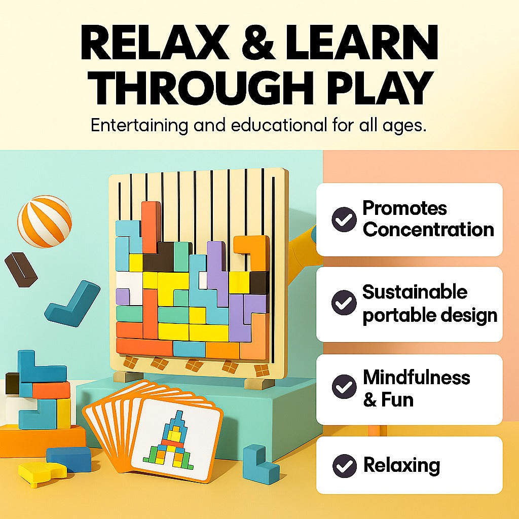 Tumbletale™ – Wooden Puzzle Game for Focus & Play (50% Off)