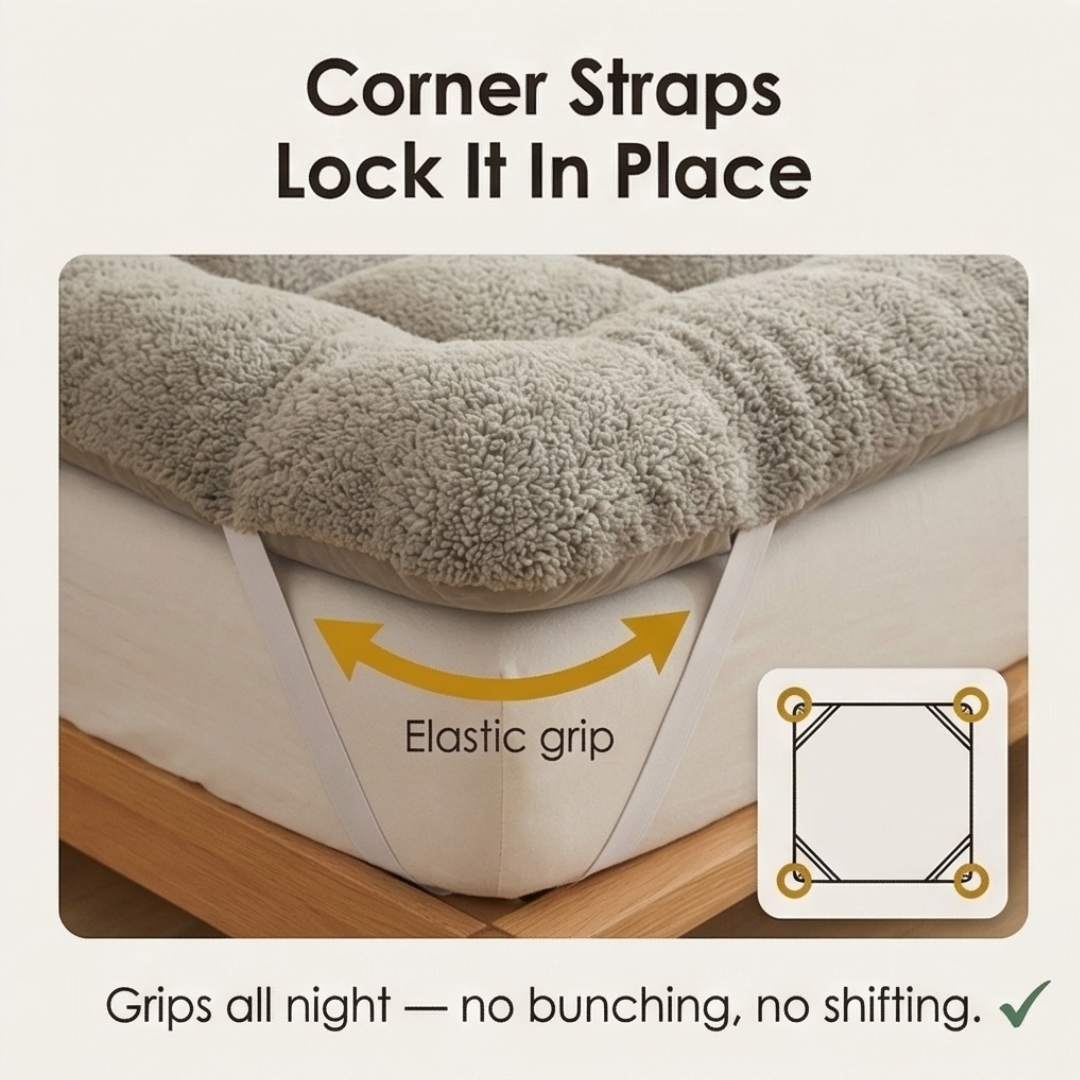 Veluria™ – Thick Lamb Velour Mattress Pad