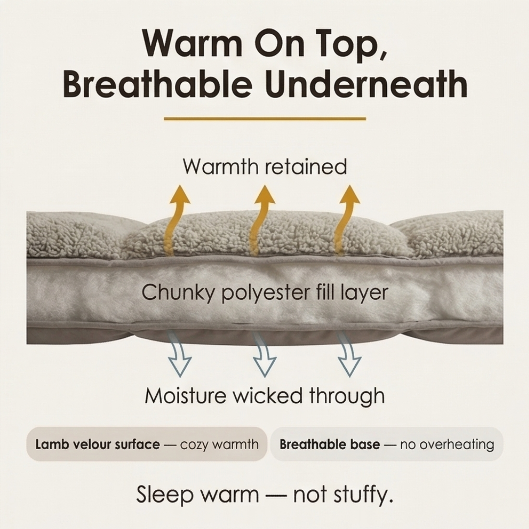 Veluria™ – Thick Lamb Velour Mattress Pad