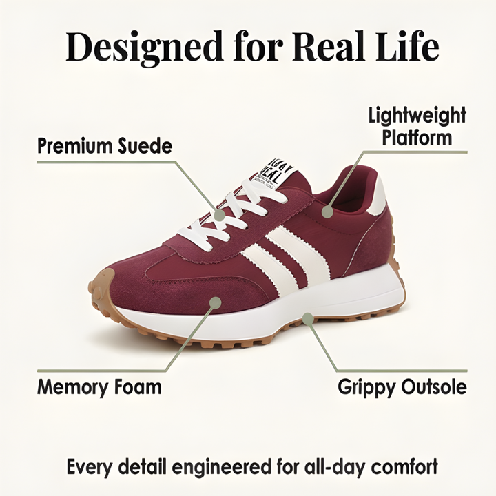 Velora™ Retro Suede Sneakers for All Day Comfort