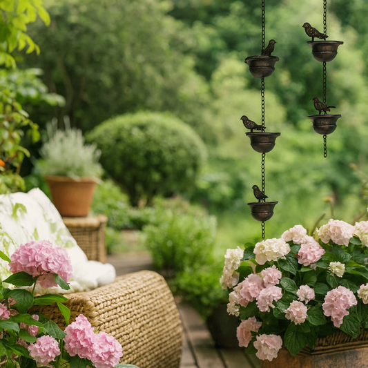 RainPerch™ – Bird Rain Chain for Garden Charm (50% Off)