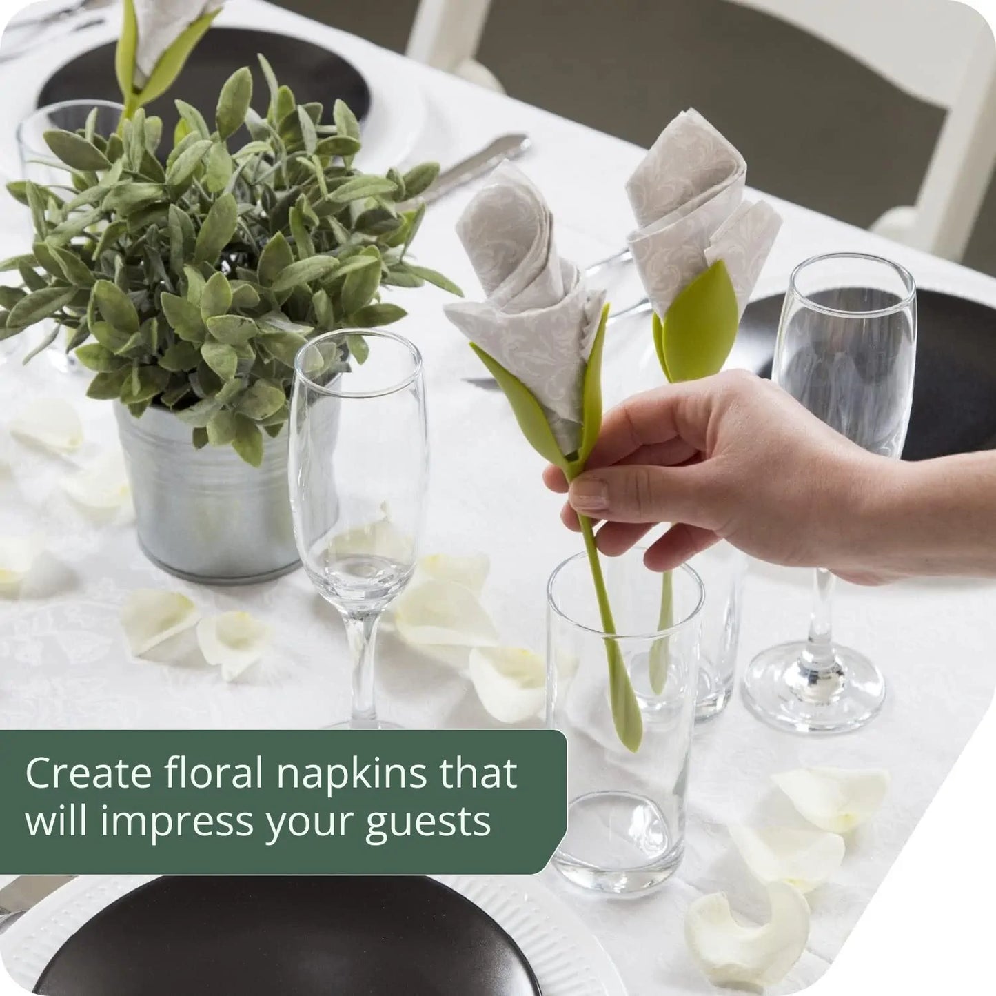 Florenza™ - Roll Napkins into Elegant Flowers (2 Pcs)
