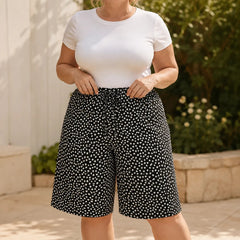 Wearbella – Retro Printed Wide-Leg Summer Shorts for Women