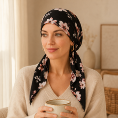 Florenza – Pre-Tied Floral Head Scarf Turban, Soft Elastic, 5 Prints