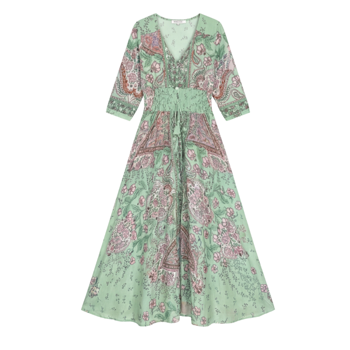 Floressa™ Flowy Floral V Neck Maxi Dress