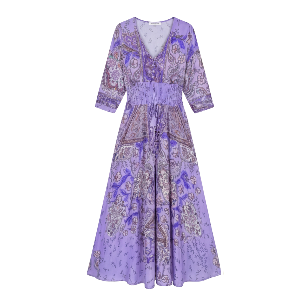 Floressa™ Flowy Floral V Neck Maxi Dress