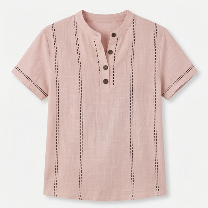 Lunavia™ – Stitched Henley Top
