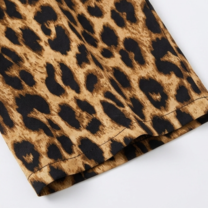 Florenza™ – Cinched-Waist Leopard Jumpsuit