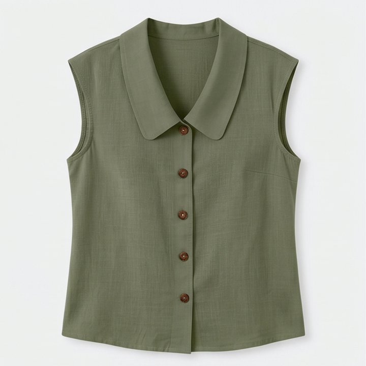 Linora™ – Breezy Collared Summer Top