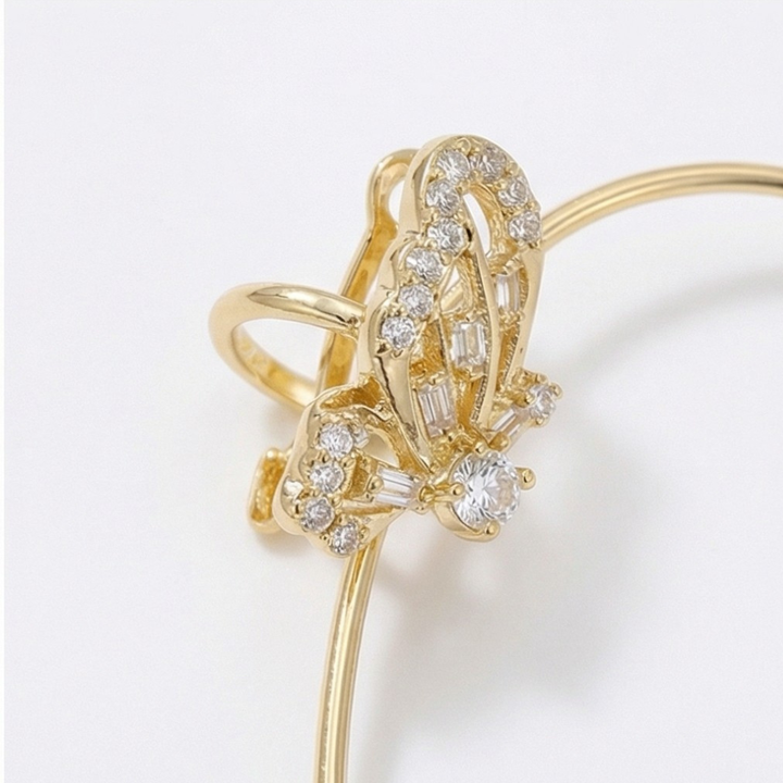 Ornata™ Sparkling Butterfly Ear Cuff with Tassels