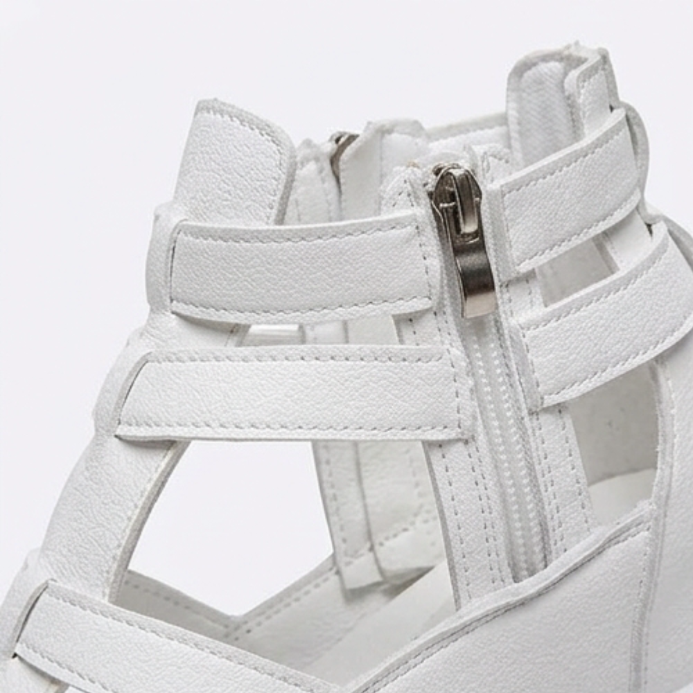Veluna™ - Caged Wedge Sandals with Hidden Platform