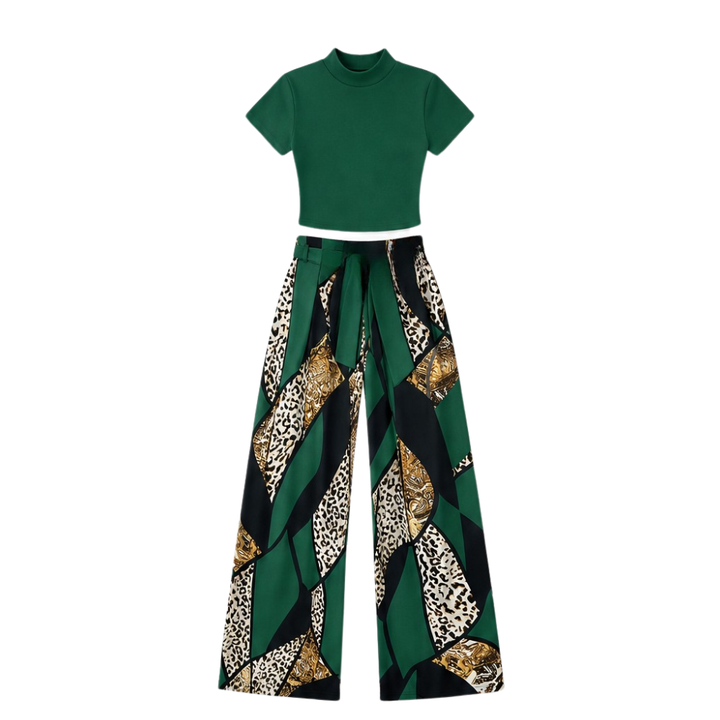 Mireya™ – Bold Print Wide-Leg Two Piece Set