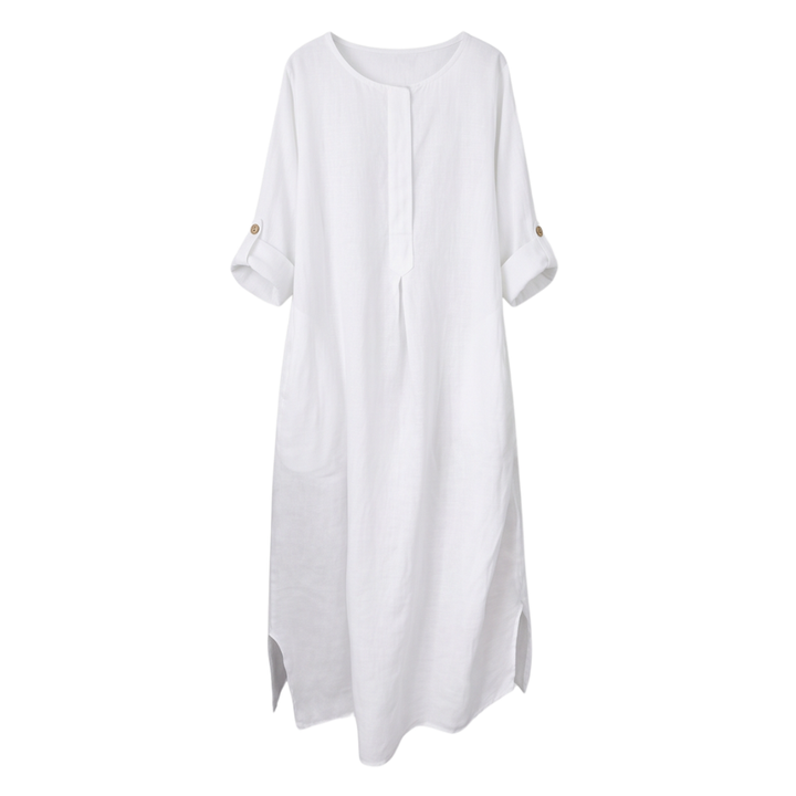 Lunavia™ – Flowy Linen-Style Maxi for Everyday Elegance