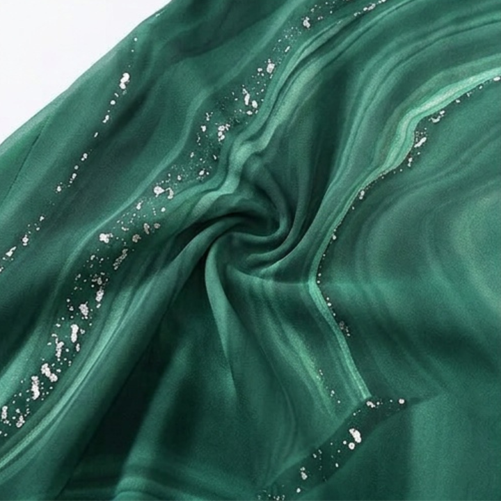Osyla™ - Flowing Marbled Midi Dress for Special Occasions