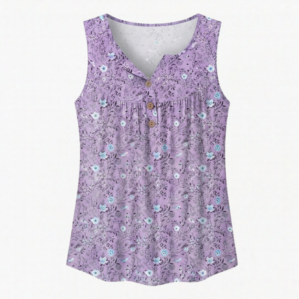 Florelle™ – Flowy Sleeveless Summer Top