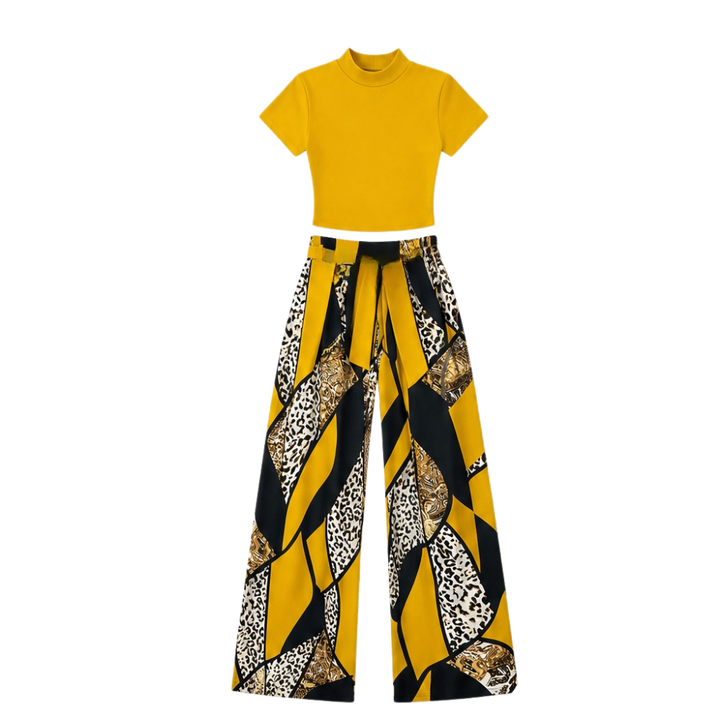 Mireya™ – Bold Print Wide-Leg Two Piece Set