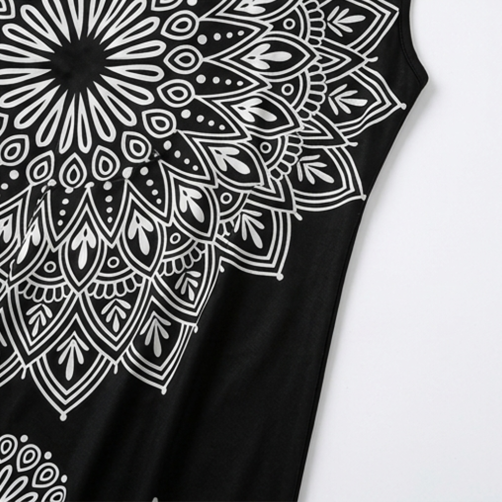 Mandara™ – Bohemian Mandala Maxi Dress