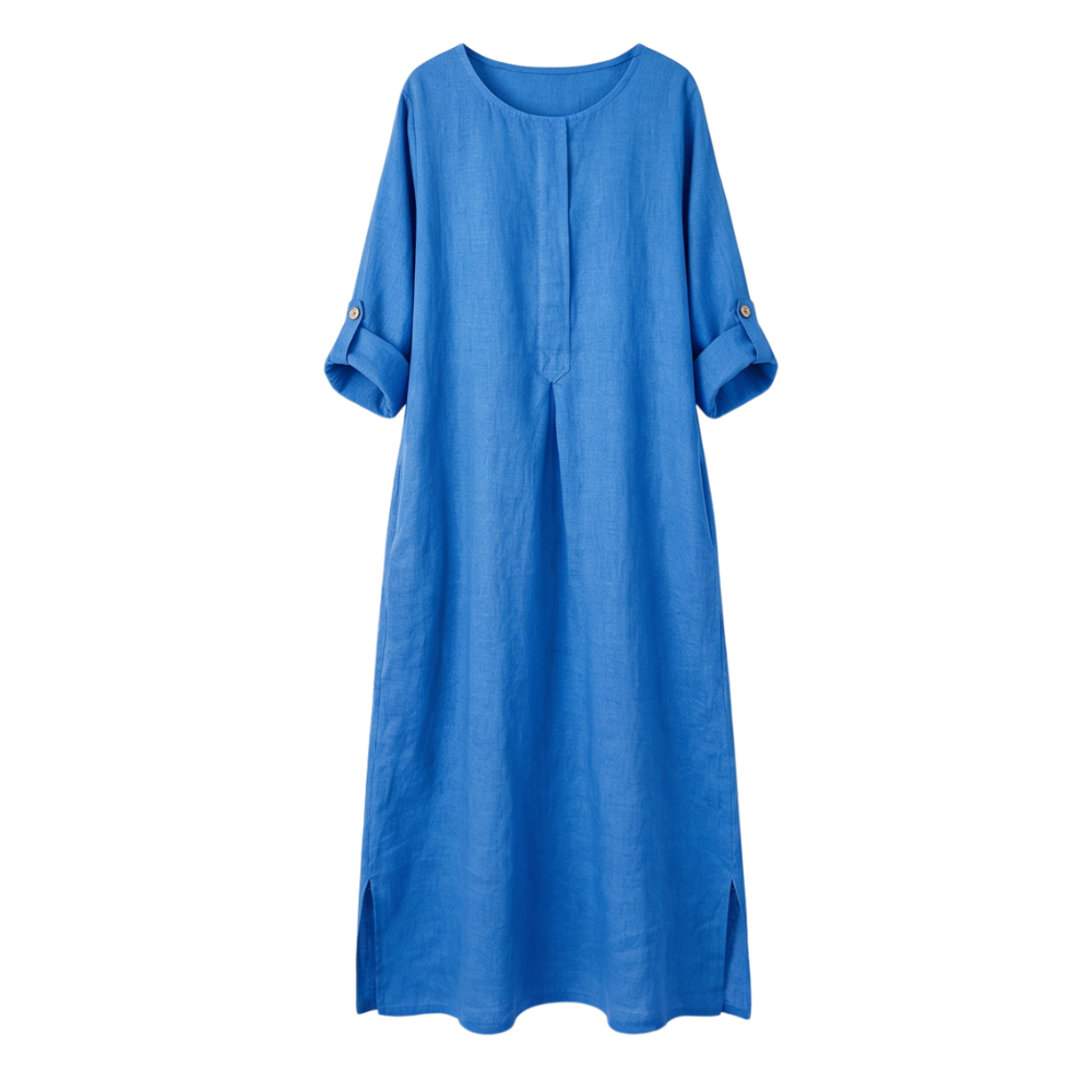 Lunavia™ – Flowy Linen-Style Maxi for Everyday Elegance