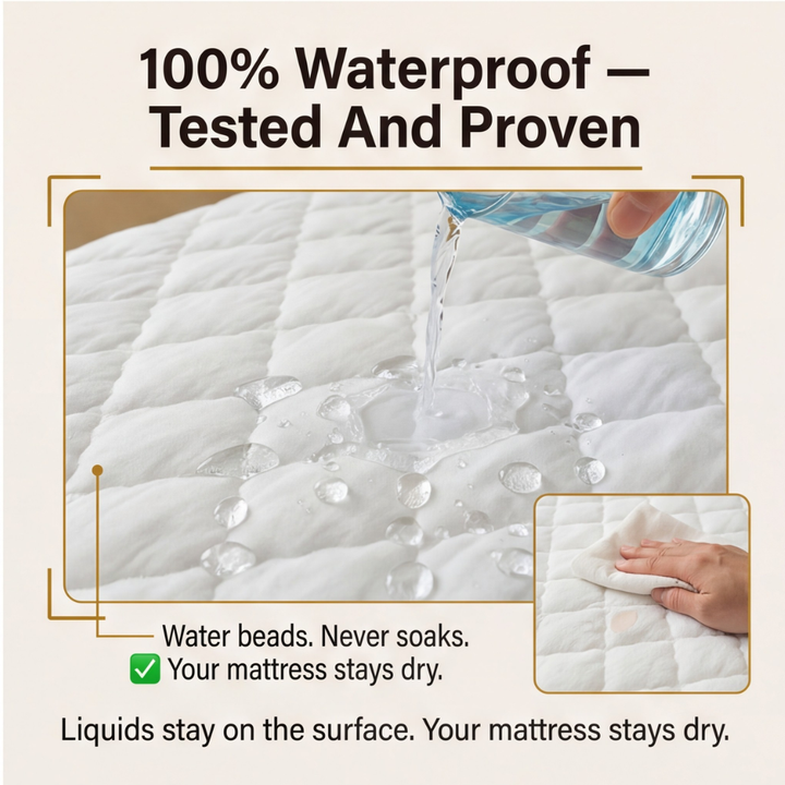 Slumbelle™ – Waterproof Quilted Mattress Cover & Pillowcase Set