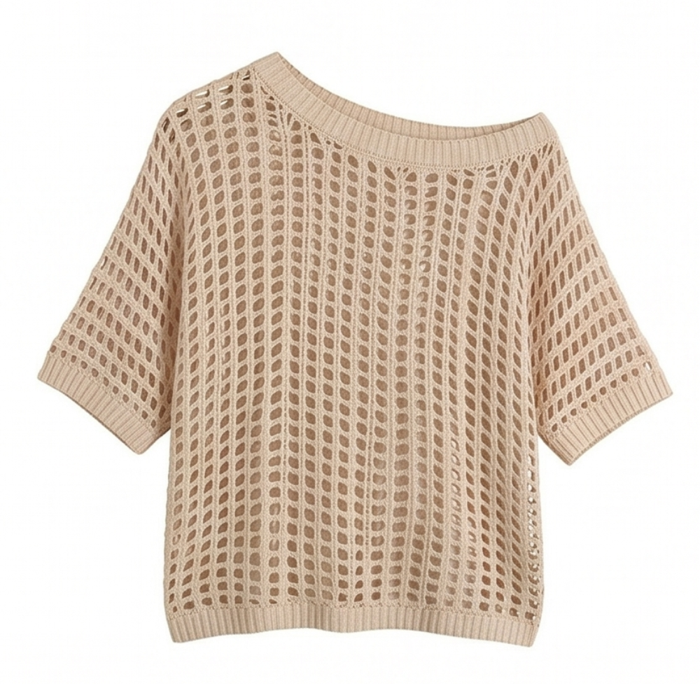 Solenya™ – Breezy Open-Knit Summer Top