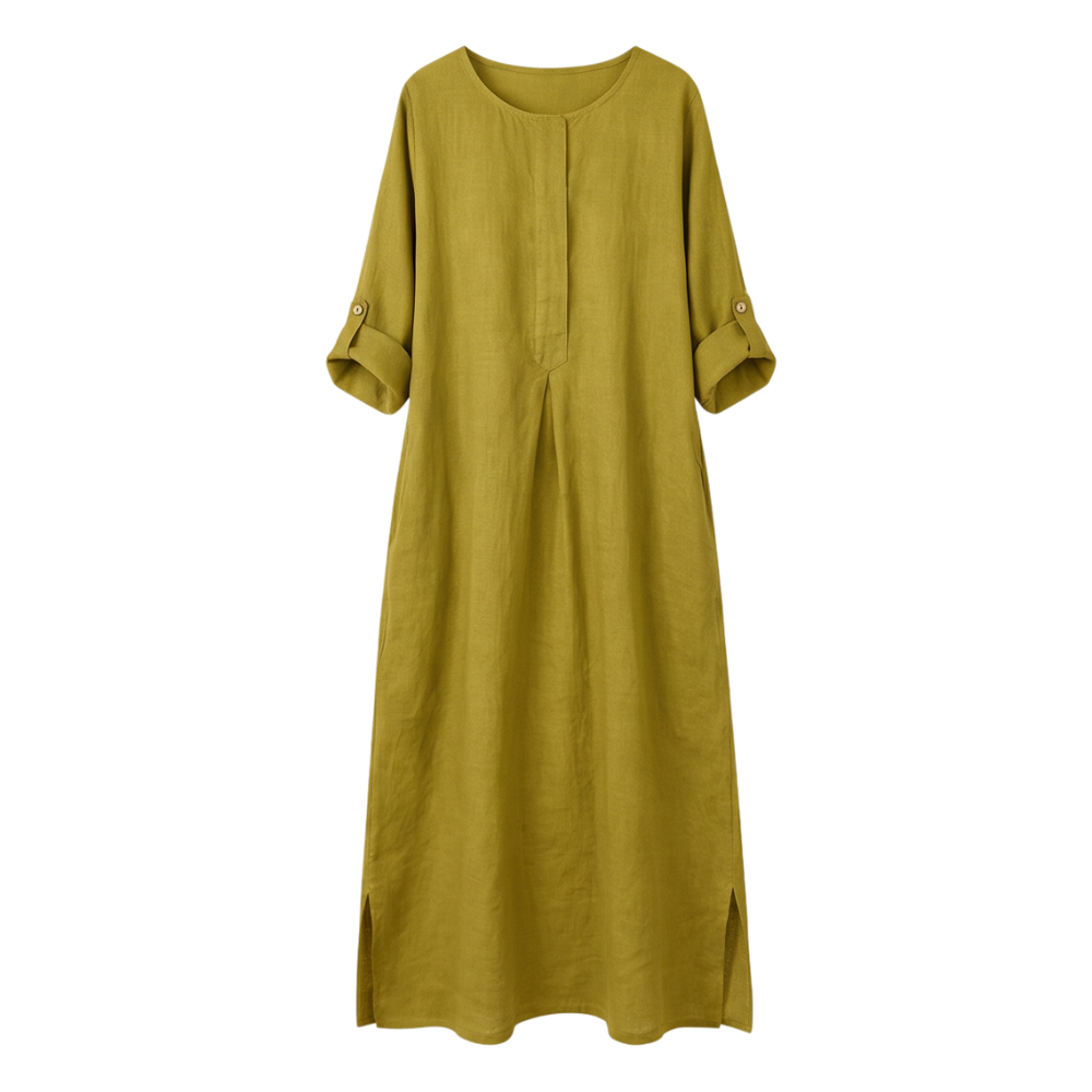 Lunavia™ – Flowy Linen-Style Maxi for Everyday Elegance
