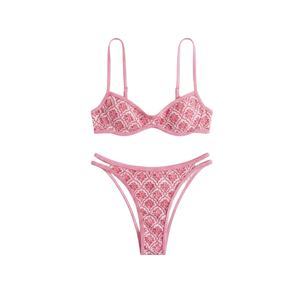 Solaia™ – Boho Tile Print Bikini Set
