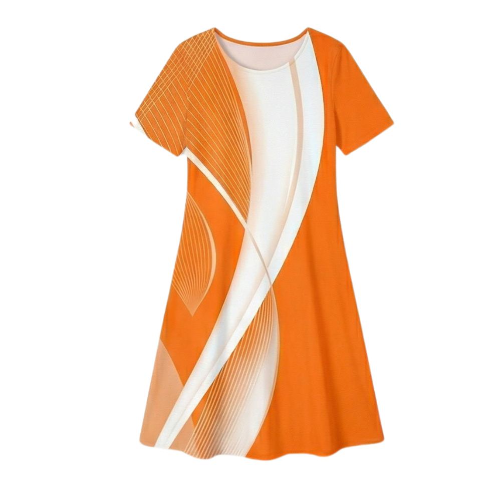 Vivara™ – Pleated Gradient Print Dress