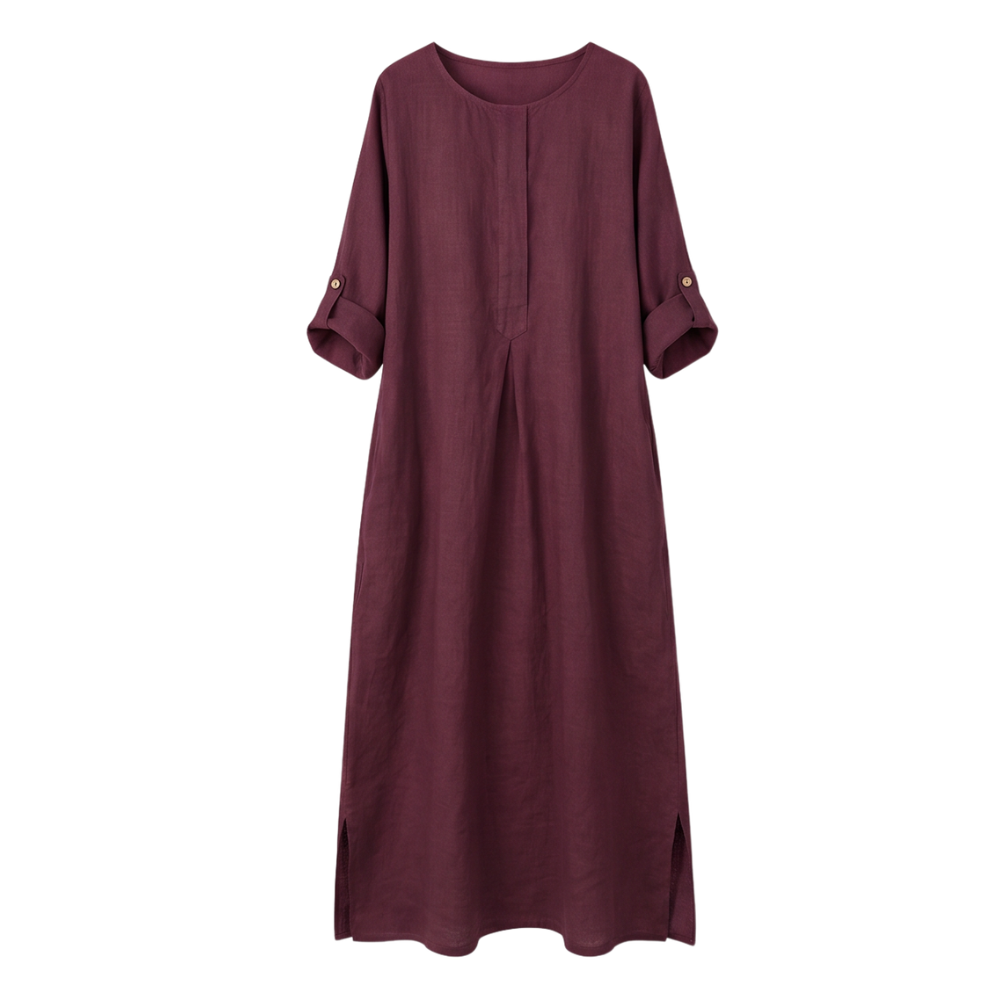 Lunavia™ – Flowy Linen-Style Maxi for Everyday Elegance