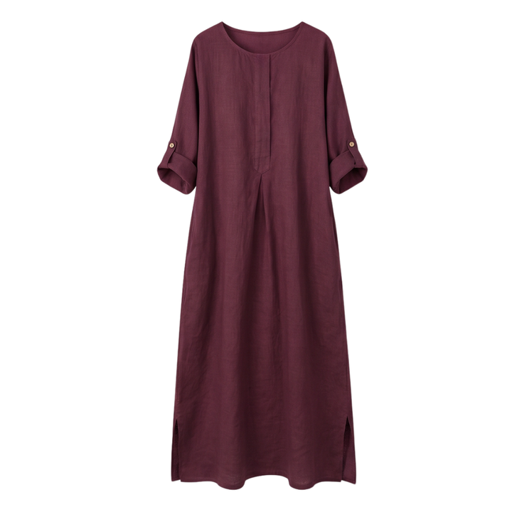 Lunavia™ – Flowy Linen-Style Maxi for Everyday Elegance