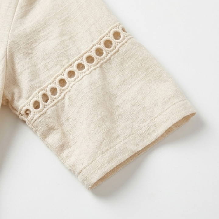 Solmera™ – Crochet Trim Midi Dress