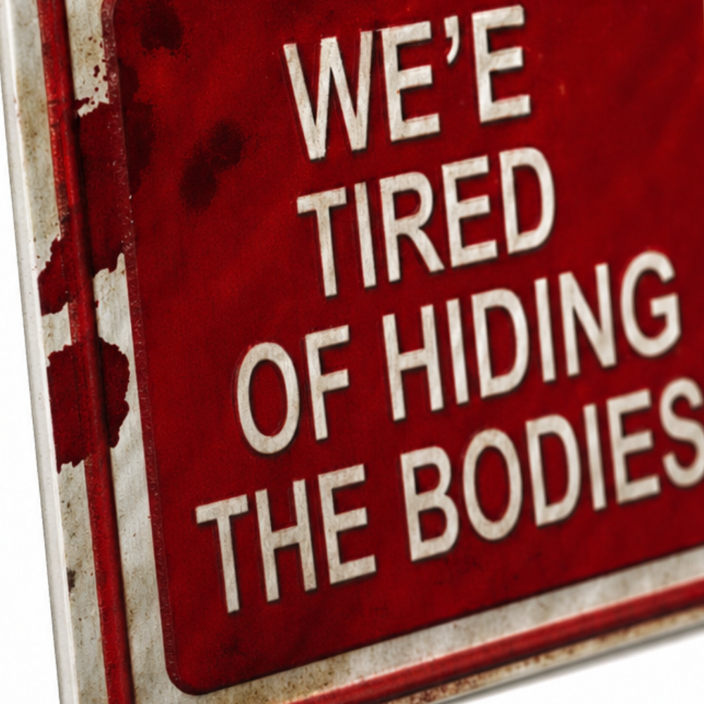Hollerwood™ – Rustic No Trespassing Tin Sign for Porch Garage Garden