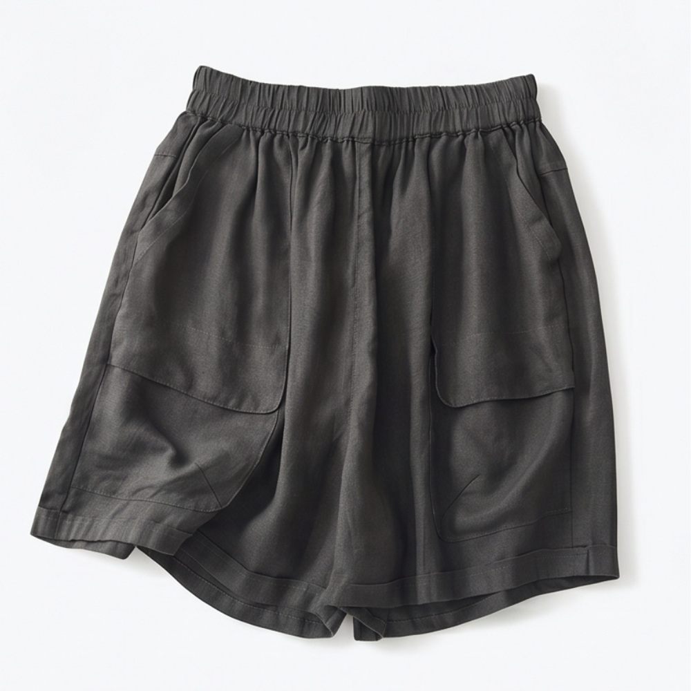 Linora - Women's Loose Linen Shorts with Deep Pockets