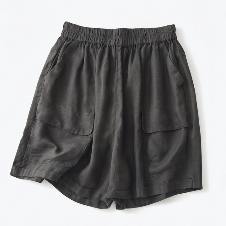 Linora - Women's Loose Linen Shorts with Deep Pockets
