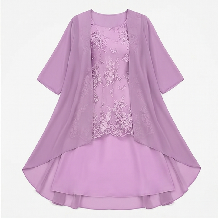 Florenza™ – Elegant Lace and Chiffon Dress Set