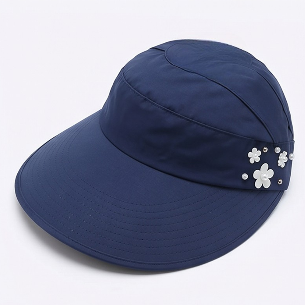 Solwen™ – Wide Brim Sun Visor with Ponytail Opening