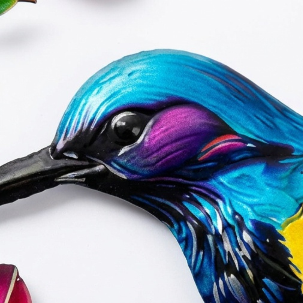 Bloomfinch™ – Hand-Painted Metal Hummingbird Wall Art