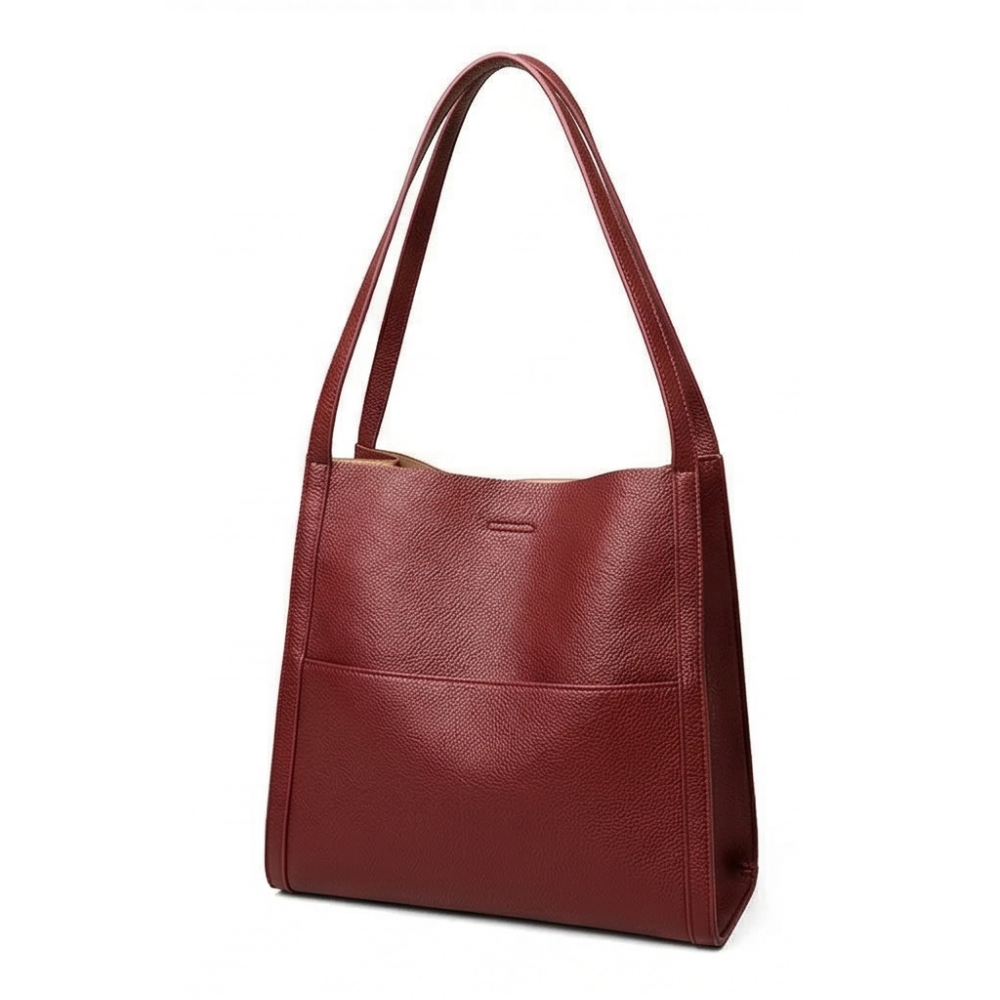 Tessara™ – Structured Pebbled Leather Tote Bag