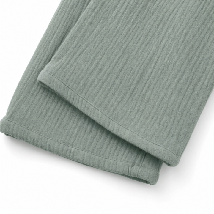 Linelle™ – Women's Crinkle Wide-Leg Cropped Pants with Pockets