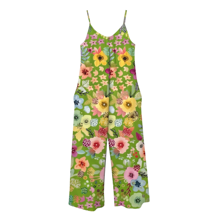 Sunara™ – Floral Wide-Leg Jumpsuit for Curves
