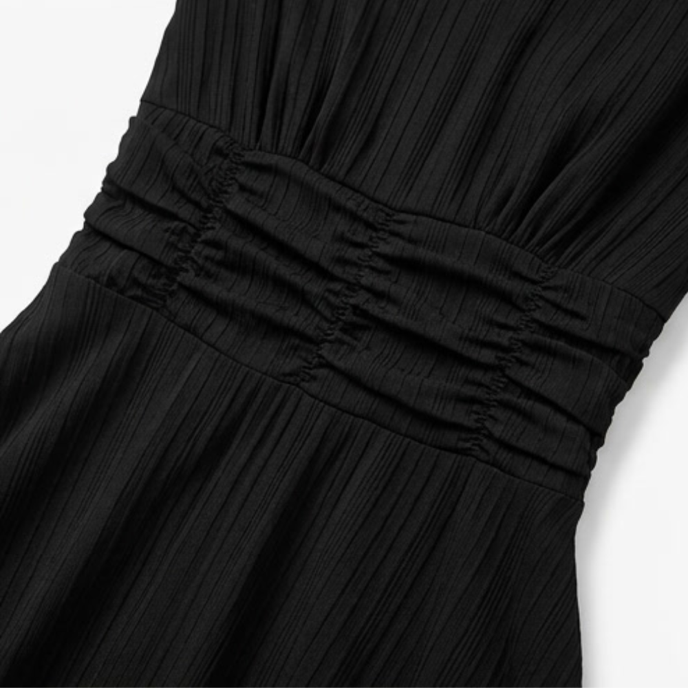 Vivella™ – Elegant Puff Sleeve Midi Dress