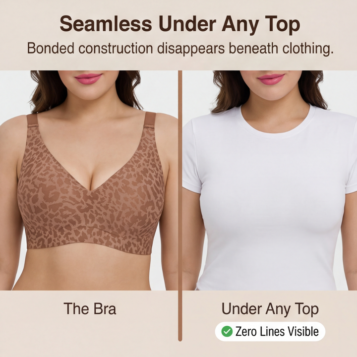Veluna™ Wireless Leopard V Neck Contour Bra
