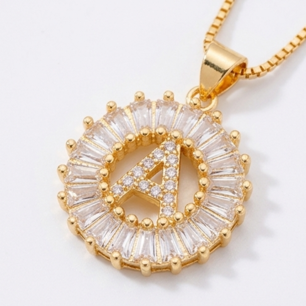 Luneria™ - Two-Piece Initial Pendant Necklace Set