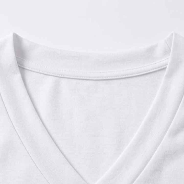 Lunavia™ – Soft V-Neck Tee with Rolled Cuffs