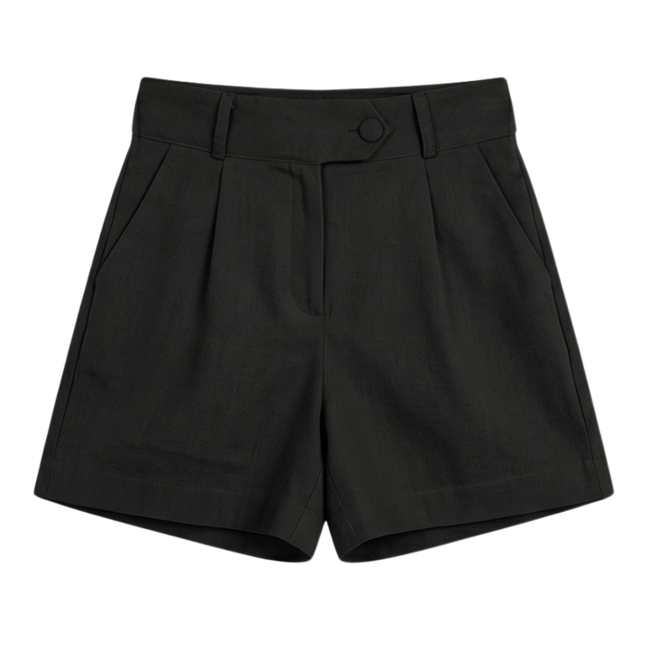 Lunavia™ - High-Waist Pleated Tailored Shorts