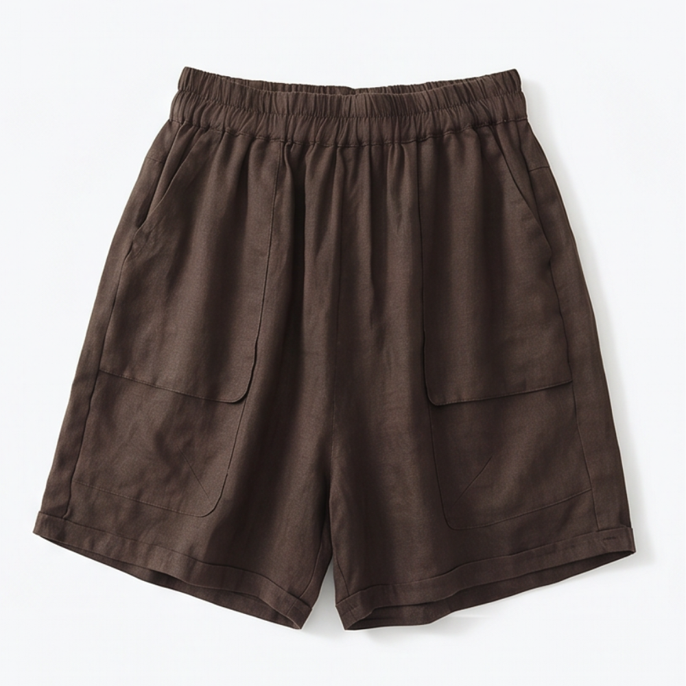Linora - Women's Loose Linen Shorts with Deep Pockets