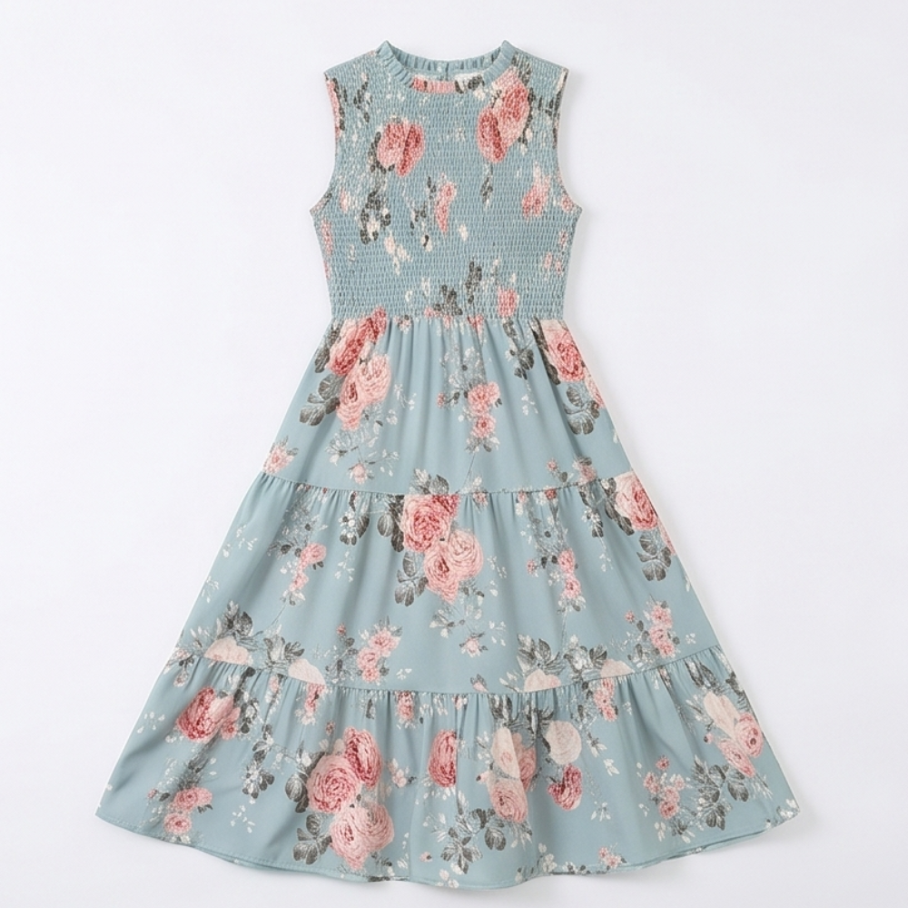 Florenza™ – Smocked Floral Midi Dress