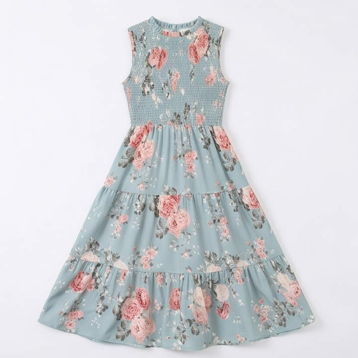 Florenza™ – Smocked Floral Midi Dress